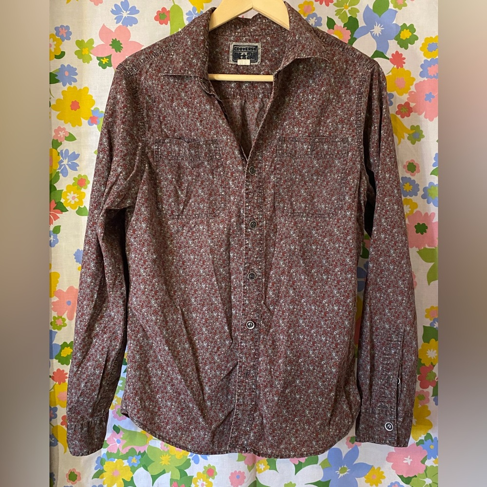 Converse Long Sleeve Button Up